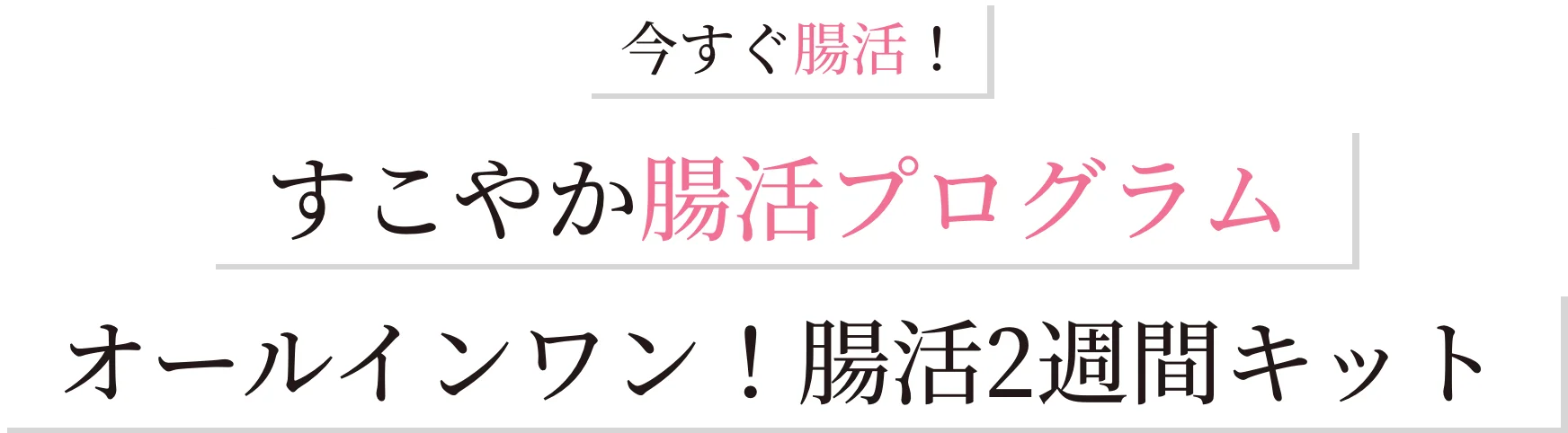 今すぐ腸活！ すこやか腸活プログラムオールインワン！腸活2週間キット